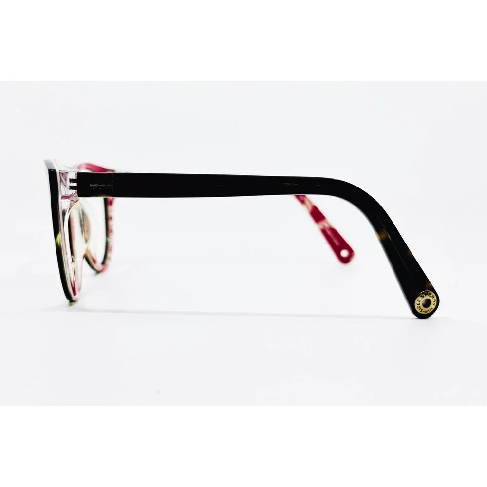 Sperry Nantucket Eyeglasses Womens Brown Pink Floral Tortoise Shell 53-19-130
